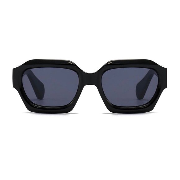 Men Women Trendy Black Lens Sports Black Frame Shades Oversized Sunglasses - Picture 6 of 9
